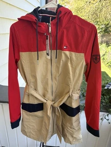 Tommy Hilfiger Damen Adaptive Colorblock Hooded Zip Jacke Gürtel SM Neu mit Etikett LESEN - Bild 1 von 16