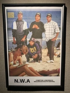 Eazy E Nwa Hip Hop A4 Poster gerahmt Gangsta 5 California - Bild 1 von 3