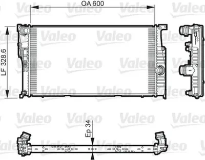 Radiador de agua Aletas refrigeración soldadas 735612 VALEO para BMW 4 Coupé 3 - Imagen 1 de 4