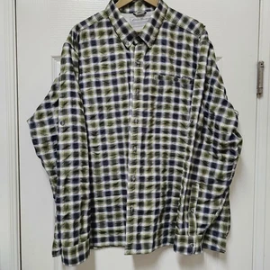 Eddie Bauer Button Down Hemd Herren 2XL grün kariert belüftet Wandern Outdoor Papa - Bild 1 von 15