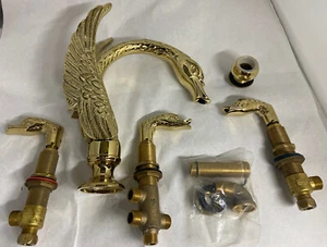 Sherle Wagner Style Swan Tub Hardware Decorative Faucet With Handles - Picture 1 of 12