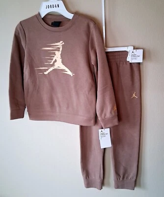 Air Jordan Jumpman Nike Jogger Set 7 Boys Brown - Image 1 of 4