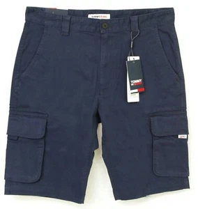 Tommy Jeans Bermuda Pockets Washed Cargo Shorts Navy Blue Man DM11078 Navy - Picture 1 of 7
