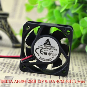 1pc DELTA AFB0412MB 12V 0.13A 4CM 4015 2-wire Double Ball Cooling Fan NEW - Picture 1 of 6