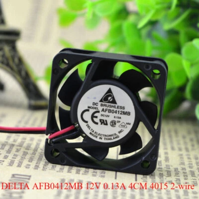 1pc DELTA AFB0412MB 12V 0.13A 4CM 4015 2-wire Double Ball Cooling Fan NEW - Image 1 of 4