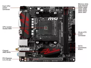 Placa madre MSI B450I GAMING PLUS AC Socket AM4 AMD B450 DDR4 Mini-ITX probada - Imagen 1 de 4