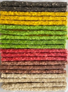 MUNCHY ROLLS STICKS TREAT CHEWS FOR DOGS PACK OF 50/100 MIXED STICKS 5" X 9-10MM - Picture 1 of 2