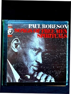 POLITICAL/GOSPEL LP: SONGS OF FREE MEN * SPIRITUALS Paul Robeson - Picture 1 of 4