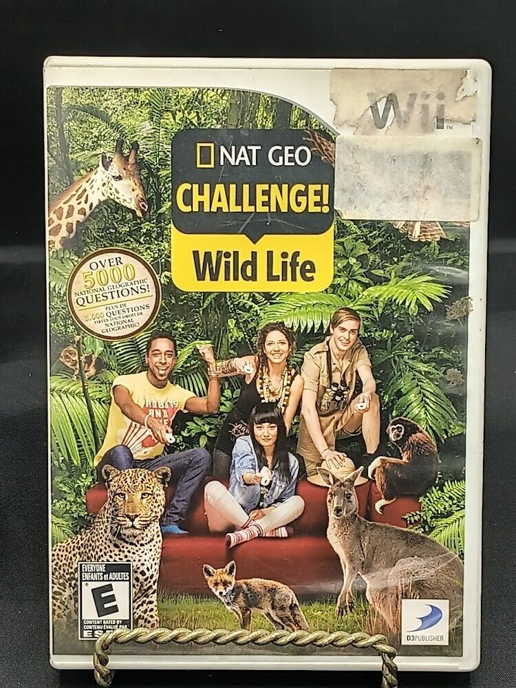 Nat Geo Challenge Wild Life (Nintendo Wii, 2010), Complete With Manual