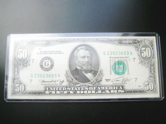 Vintage 1974 50 Dollar Bill