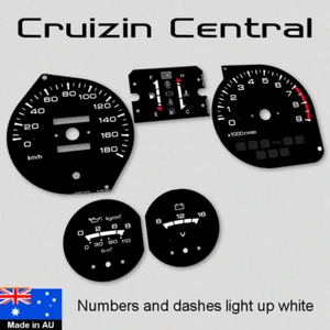 Plastic BLACK DIALS for Mitsubishi Pajero EVO NJ NK NL gauge speedo dial JDM - Picture 1 of 7