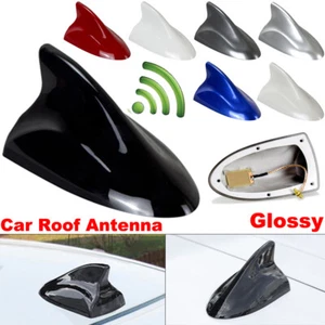 Universal Car Shark Fin Antenna Cover Radio Roof Aerial FM/AM Signal Decoration - Picture 1 of 13