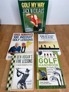 Bundle Golf Books Ben Hogan Vivien Saunders Maffetone Greg Norman Jack Nicklaus - Picture 1 of 16