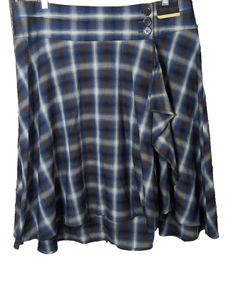 Lane Bryant Wrap Skirt Womens Plus 18 Plaid Ruffle Preppy Office Academia NWT - Image 1 of 4