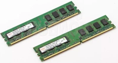 Hynix 4GB Kit (2x 2GB) DDR2 Desktop Memory RAM PC2-6400U HYMP125U64CP8-S6 Tested - Image 1 of 2