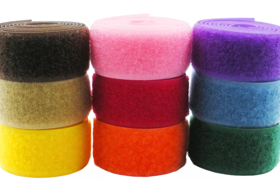 Cierre de gancho y bucle de colores de 1" estilo coser 2 yardas 9 colores Foto 1 de 1