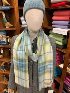100% Pure New Wool Pashmina | Lochcarron | Made in Scotland | Monikie Surf - Picture 1 of 6