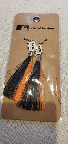Detroit Tigers Tassel Earrings Cover
