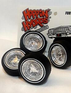 Hoppin Hydros 1/24 1/25 scale BABY Ds CHROME Rims Wheels Tire Model Car LOWRIDER