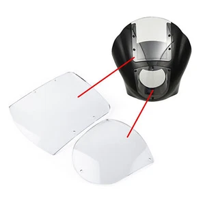 Clear Windshield Quarter Fairing Kit Fit For Harley Sportster XL883 1200 Dyna - Picture 1 of 8