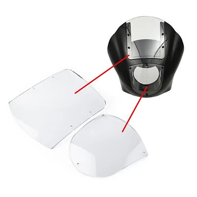 Clear Windshield Quarter Fairing Kit Fit For Harley Sportster XL883 1200 Dyna — 第 1/4 张图片