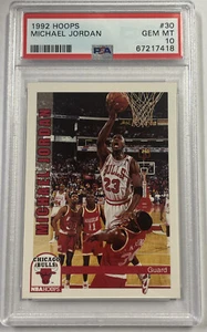 1992 Hoops #30 Michael Jordan PSA 10 GEM-MT GOAT - Picture 1 of 2