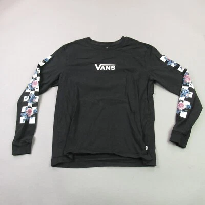 Camisa Vans Niñas Mediana Manga Larga Ligera Negra Camiseta Exterior Foto 1 de 4