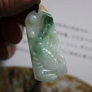 Certified Natural Jade Grade A Light Green Jadeite Scorpion Pendant #P1241 - Picture 1 of 9