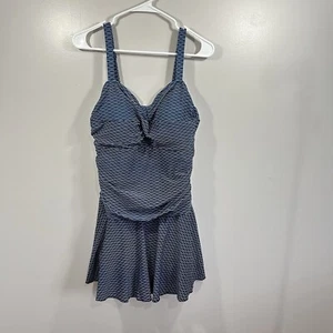 Women’s Plus Swimsuit Size XXL Shekini Swim Dress Bathing Suit Blue NWT - Picture 1 of 8