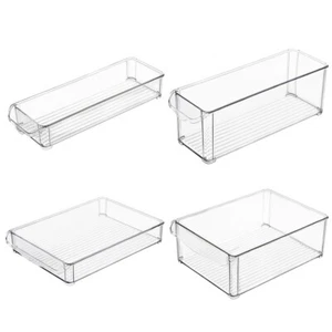 Refrigerator Organizer Set Clear Storage Bins for Fridge Freezer & Pantry - Picture 1 of 16