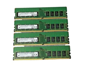 Micron 64GB (4X16GB) DDR4 2400MHz 2RX8 PC4-2400T-EE1-11 ECC RAM (Not Registered) - Picture 1 of 1