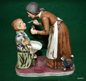 NORMAN ROCKWELL FIGURE - SATURDAY EVENING POST COLLECTION - TAKE YOUR MEDICINE - Picture 1 of 8