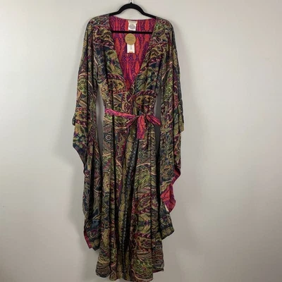 Earthbound Trading Company Crimson Goddess Reversible Maxi Dress Size Large - Image 1 of 4