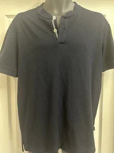 Camicia Hugo Boss Uomo L Blu Navy Henley - Foto 1 di 6