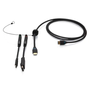 6ft 4K HDMI® Cable & Dongle Adapter Ring w/Color Coded DisplayPort™ & USB-C®-C2G - Picture 1 of 3