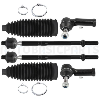 For 2011-2019 Ford Fiesta 6 Pcs Front Tie Rod End Link Rack and Pinion Bellow - Image 1 of 4
