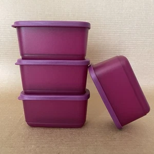Tupperware Basic Behälter hell (4er Set) Mini rechteckig 1 Tasse #8162 Rhabarber - Bild 1 von 7