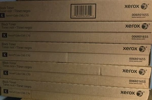 New Genuine Xerox Color C60 C70 sold black toner 006r01655 x5 - Afbeelding 1 van 1