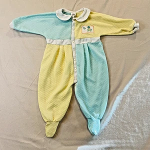 Pagliaccetto Christian Dior bambino a scatto grande anni 90 colorblock giallo - Foto 1 di 7