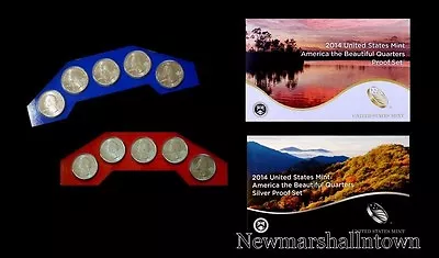2014 P+D+S+S America the Beautiful National Parks Silver & Clad Proof & Mint Set - Image 1 of 4