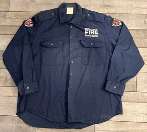 New South Wales Fire Brigades Uniform Shirt 2XL Navy Australia Rescue Hazmat - Picture 1 of 6