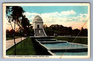Postcard Vtg Ohio McKinley Tomb And Memorial Canton Landmark Lagoon - Picture 1 of 2
