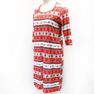 Avenue Catherines Plus Cotton Blend Christmas Print Nightgown Sleep Shirt 34/36 - Picture 1 of 10