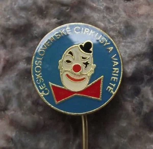 Czechoslovakia State Circus Classic Red Nose Clown & Bow Tie Face Pin Badge - Picture 1 of 10