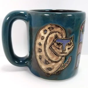 Design by Mara 3 CATS Mexico Studio Art Pottery Coffee Mug Three Cats Kittens - Picture 1 of 9