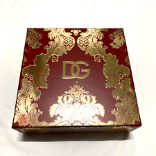 Dolce & Gabbana EMPTY RED & GOLD BOX GIFT ONLY Box Size 8.7x8.7x2.7-in