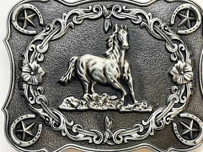 Western Belt Buckle Rodeo Cowgirl Horse Belt Buckles Women Girls - Image 1 of 4
