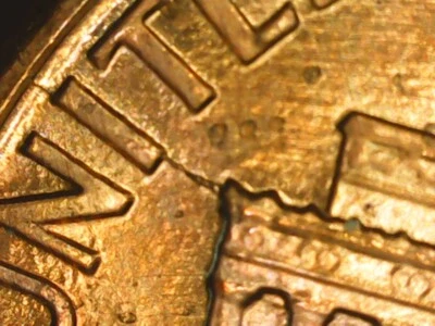 1990 Penny Die Crack Reverse - Image 1 of 4