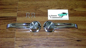 Door Handles Inside Inner Pair w/ Clips Corvair Bel Air Nova Malibu Chevy II 2 - Picture 1 of 4