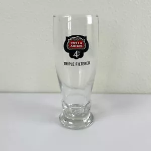 Bicchiere birra Stella Artois 4% triplo filtro Pilsner birrificio Belgio inciso - Foto 1 di 9